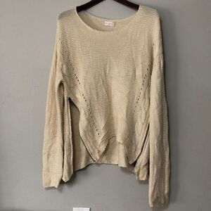 Altar’d State Women’s S Small Oversized Cable Knit cream sweater